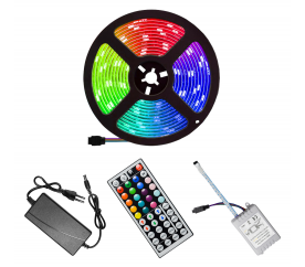 Aga LED pásek RGB 5 m + ovladač + zdroj