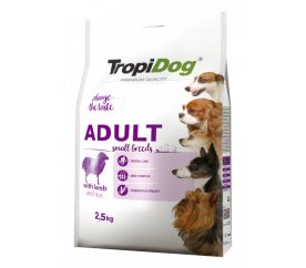 TropiDog Premium Adult S jehněčí s rýží 2,5kg