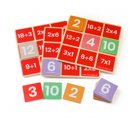 Bigjigs Toys Matematické bingo Násobení a dělení