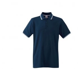 Fruit Of The Loom Tričko TIPPED POLO Deep Navy White