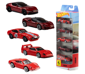 Hot Wheels 5 ks angličáků Ferrari JLN12
