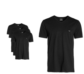 EMPORIO ARMANI Tričko 3-PACK Black