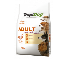 TropiDog Premium Adult S kachna s rýží 2,5kg