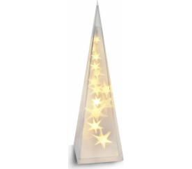 Solight LED vánoční pyramida, 3D efekt světla, 45cm, 3 x AA, teplá bílá - OSTATNI