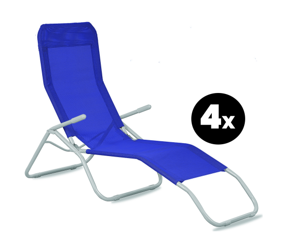 Aga 4x Zahradní lehátko SIESTA Tmavě modré