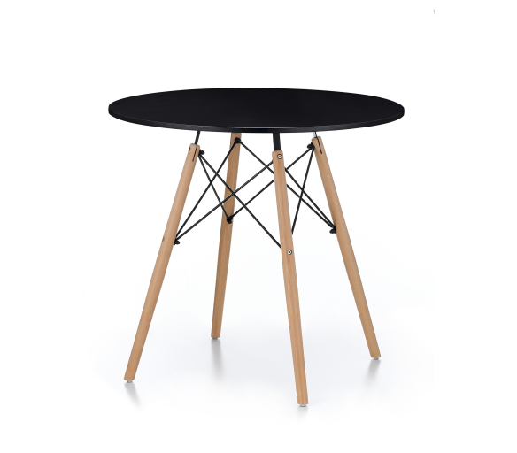 Aga Jídelní stůl 80 cm Černý 6DAZ390 - II. JAKOST