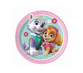 PawPatrol Papírové talířky Tlapková patrola Skye a Everest 20 cm 8 ks