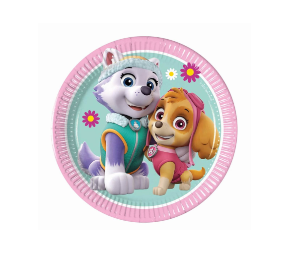 PawPatrol Papírové talířky Tlapková patrola Skye a Everest 20 cm 8 ks