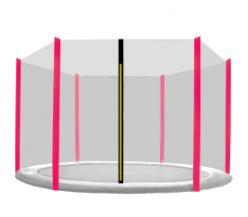 Aga Ochranná síť 430 cm na 6 tyčí Black net / Pink