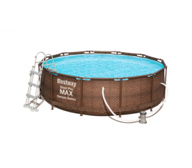 Bestway Steel Pro Max Rattan 3,66 x 1 m 56709 + Kartušová filtrace + Schůdky