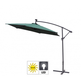 Aga Zahradní slunečník konzolový EXCLUSIV LED 300 cm Dark Green