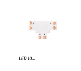 Spojka pro LED pásky - T - CN17 - 10mm - 2pin - SMD 5050, 5630, 5730