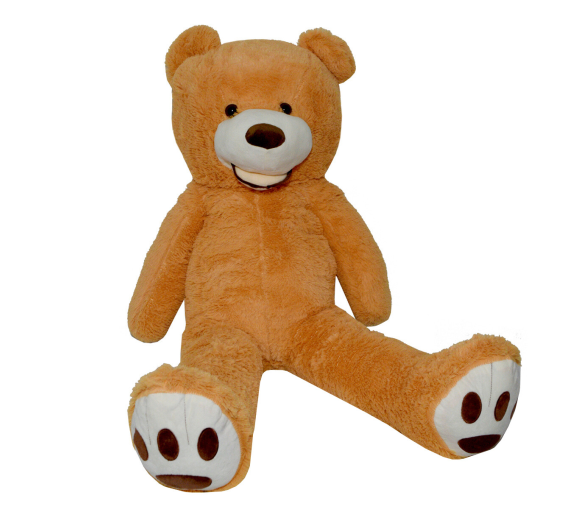 Aga4Kids Plyšový medvěd 130 cm Světle hnědý s tlapkami