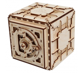 Ugears 3D dřevěné mechanické puzzle Trezor