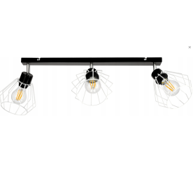 LED stropní svítidlo - 3xE27 - DIAMANTOVĚ BÍLÝ