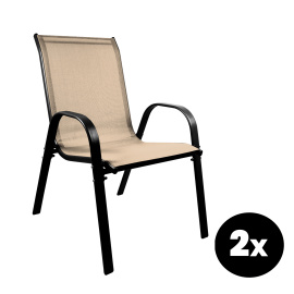 Aga 2x Zahradní židle MR4400BE-2 Béžová