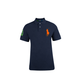Ralph Lauren CUSTOM-FIT Navy Big Pony Orange