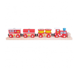 Bigjigs Rail Hasičský vlak + 3 koleje