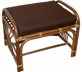 Aga Ratanový taburet TURDUS Honey Dark Brown
