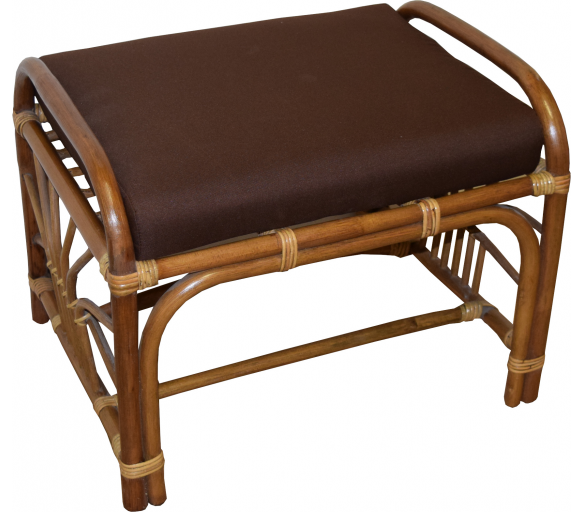 Aga Ratanový taburet TURDUS Honey Dark Brown