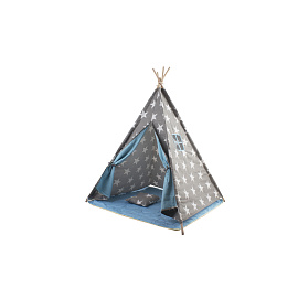 Aga4Kids Dětské Teepee Hvězdy Šedomodré