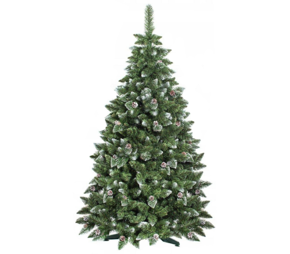 Aga Vánoční stromeček 220 cm s šiškami