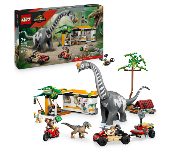 LEGO® Jurassic World 76973 Mise na sledování raptora a titanosaura