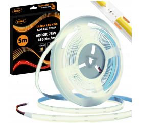 LED pásek COB Neon 12V - 528D - 15W/m - IP20 - 1650lm - 5m - studená barva