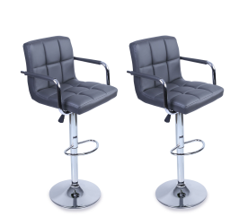 Tresko 2x Barová židle s područkami BH015 Grey